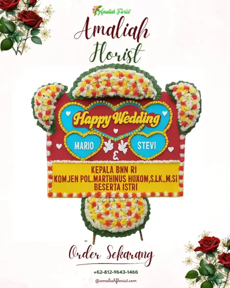 Papan Bunga Pernikahan Kelapa Lima